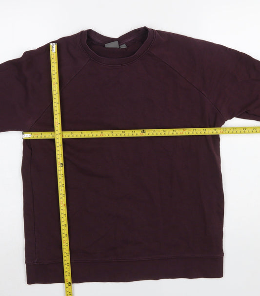 ASOS Men's Purple Crew Neck Cotton Sweatshirt Size L Regular Fit