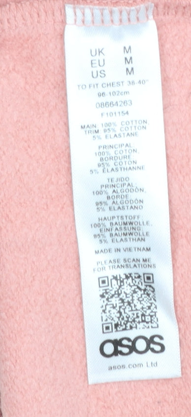 Additional view of ASOS Men Pink Crew Neck Pullover Sweatshirt, size M, Regular Fit