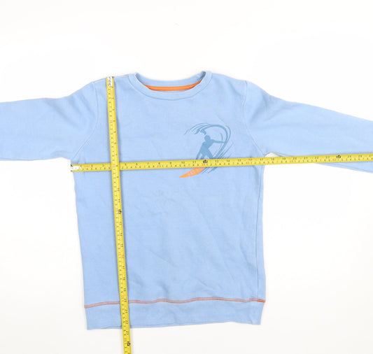 FatFace Boys Blue Surf Graphic Long Sleeve Cotton Sweatshirt 10-11 Years