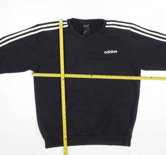 Adidas Men’s Black Pullover Sweatshirt Size M Crew Neck Sports Style