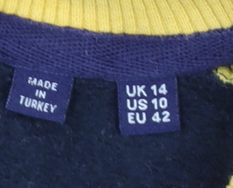 Superdry Womens Blue Logo Pullover Sweatshirt Size 14