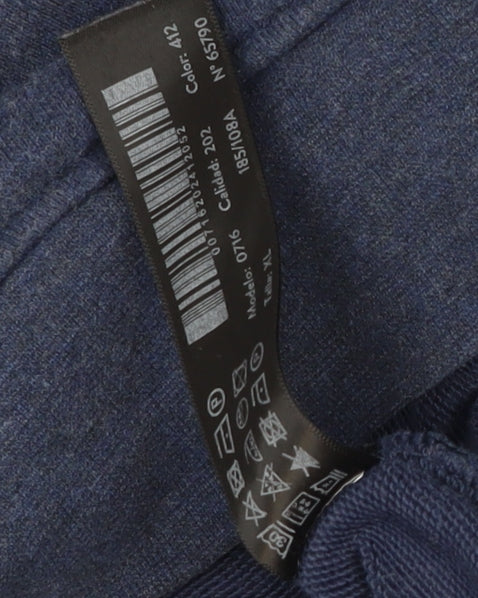 Additional view of Massimo Dutti Men's Blue Casual Fit Long Sleeve Crew Neck Sweatshirt, size L
