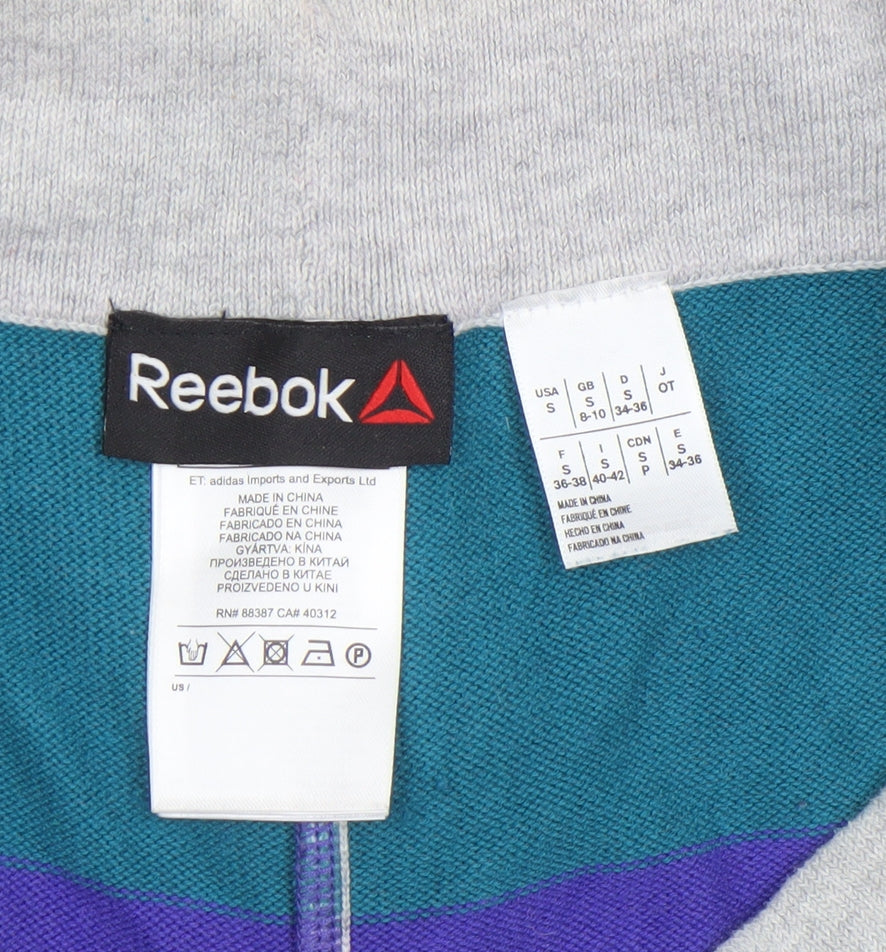 Reebok Womens Multicoloured Striped Cotton Joggers S