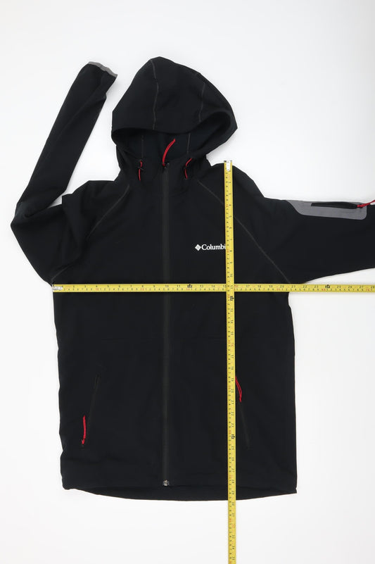 Columbia Men's Black Softshell Hooded Jacket M Regular Outdoor