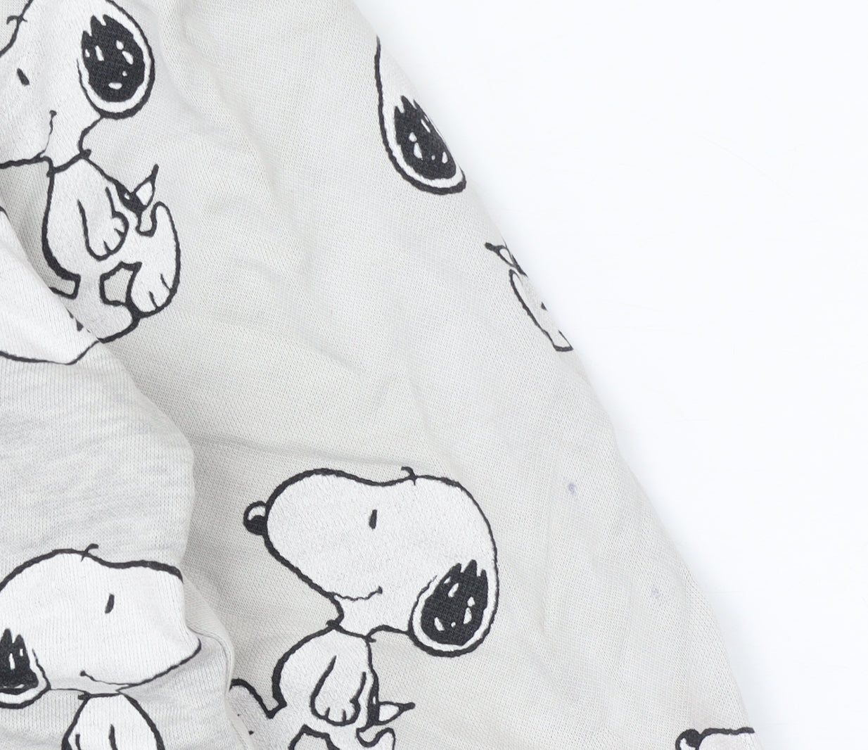 H&M Boys Grey Snoopy Pullover Hoodie 9-10 Years Jersey Cotton Blend