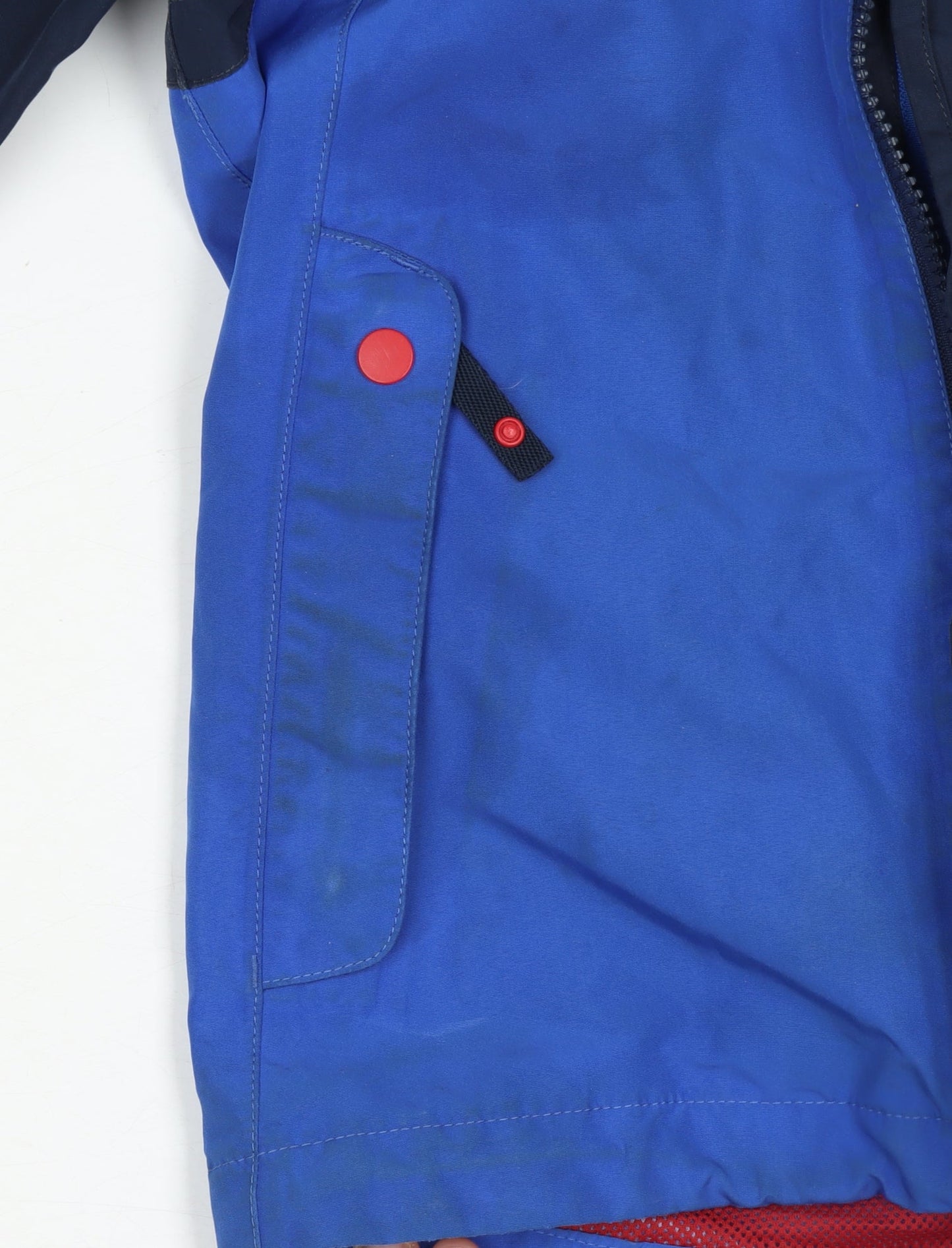 Jack Wolfskin Boys Blue Hooded Waterproof Rain Coat Jacket 8 Years