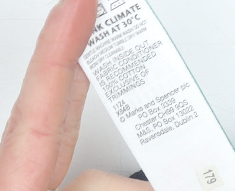 Marks and Spencer Boys Black V-Neck Cotton School Uniform Jumper 17-18 Years