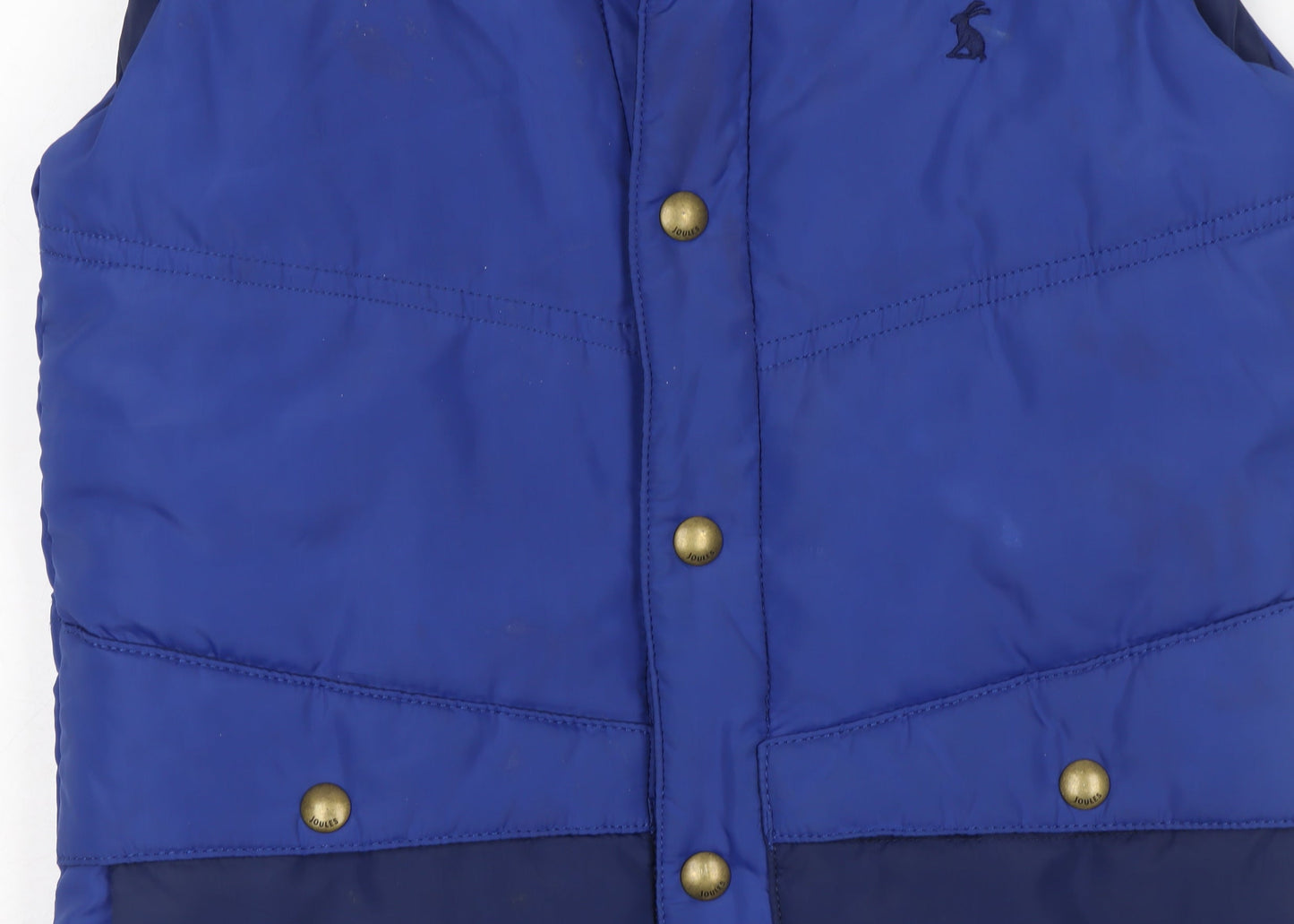 Additional view of Joules boys’ blue padded bodywarmer gilet 7 years polyester snap fastening