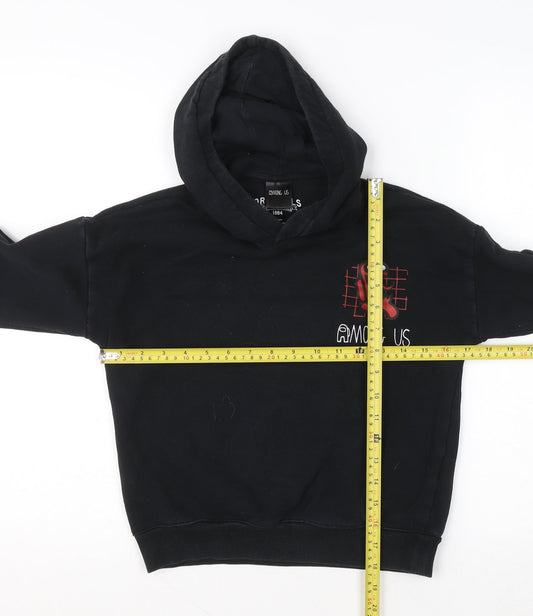 Marks and Spencer Boys Black Among Us Pullover Hoodie 7-8 Years