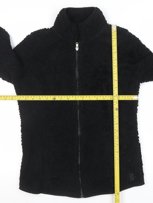 FILA Womens Black Fleece Full Zip Jacket Size M