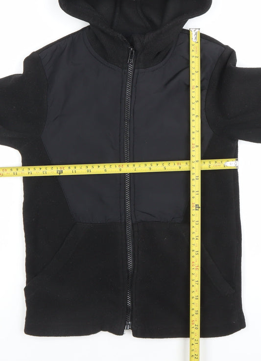 Mountain Warehouse Boys Black Hooded Fleece Jacket 9-10 Years