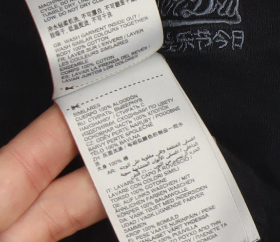 Superdry Men's Black Orange Label Crew Neck Slim Fit T-Shirt Size S