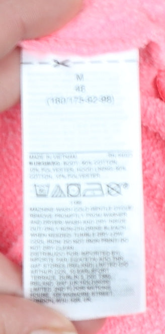 GAP Women Pink Pullover Hoodie M Hooded Cotton Blend Casual