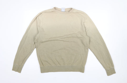 Nike Men's Beige Small Crew Neck Pullover Sweatshirt