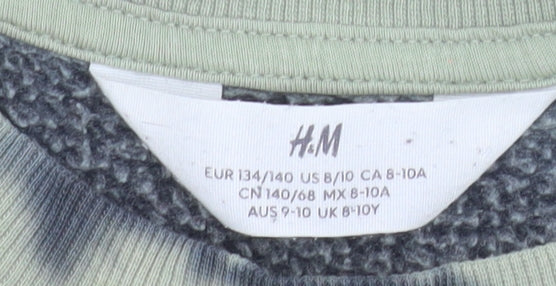 Additional view of H&M boys’ green tie-dye graphic pullover sweatshirt 9-10 years