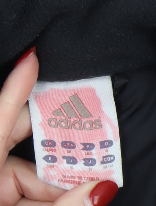 Adidas Mens Black Insulated Puffer Jacket Size M Football Style