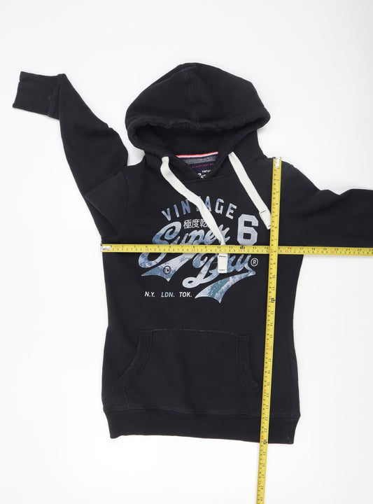 Superdry Women's Black Premium Entry Hood Small Pullover Hoodie