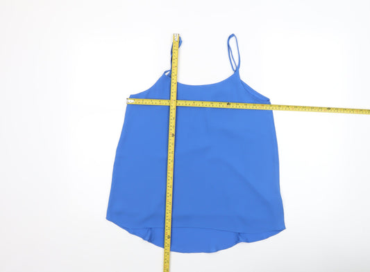 Oasis Women Blue Size 10 Camisole Tank Top Polyester Sleeveless