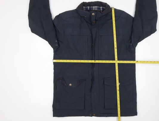 Arctic Storm Men’s Blue L Parka Jacket Polyester Lined Winter Coat