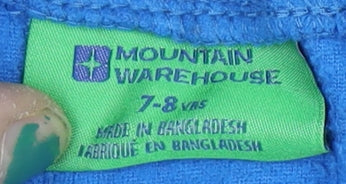 Additional view of Mountain Warehouse boys’ blue fleece pullover hoodie 7-8 years