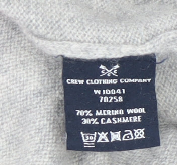 Additional view of Crew Clothing Grey Pink Stripe Roll Neck Jumper, size 10