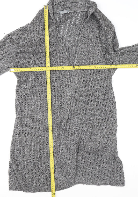 Marks and Spencer Women’s Grey L Chunky Knit Long Cardigan