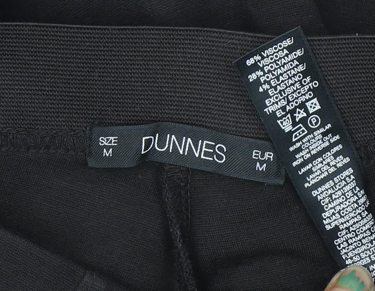 Brand and care label for Dunnes Women Black Medium Ankle Leggings Viscose Blend Stretch