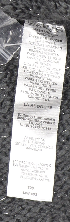 Additional view of Anne Weyburn Women’s Grey Chunky-Knit Long Sleeve Cardigan, size UK 14/16