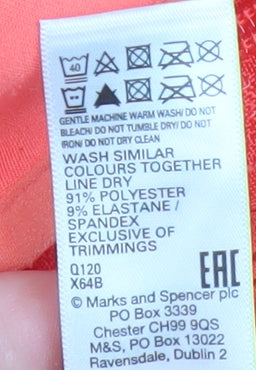 Marks and Spencer Women’s Orange Hooded Full Zip Softshell Jacket Size 10