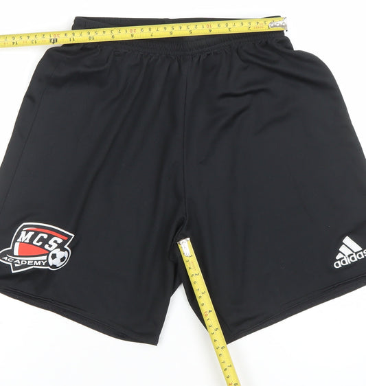 adidas Men's Black Small Athletic Football Shorts