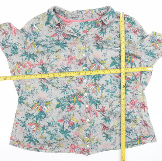 Marks and Spencer Women’s Multicoloured Floral Button-Up Tunic Shirt Size 12