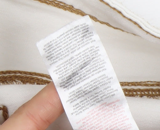 Beloved Women Ivory Straight Leg Jeans Size 10 Cotton Blend