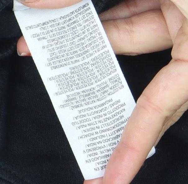 Firetrap Boys Black 8-9 Years Crew Neck Pullover Sweatshirt