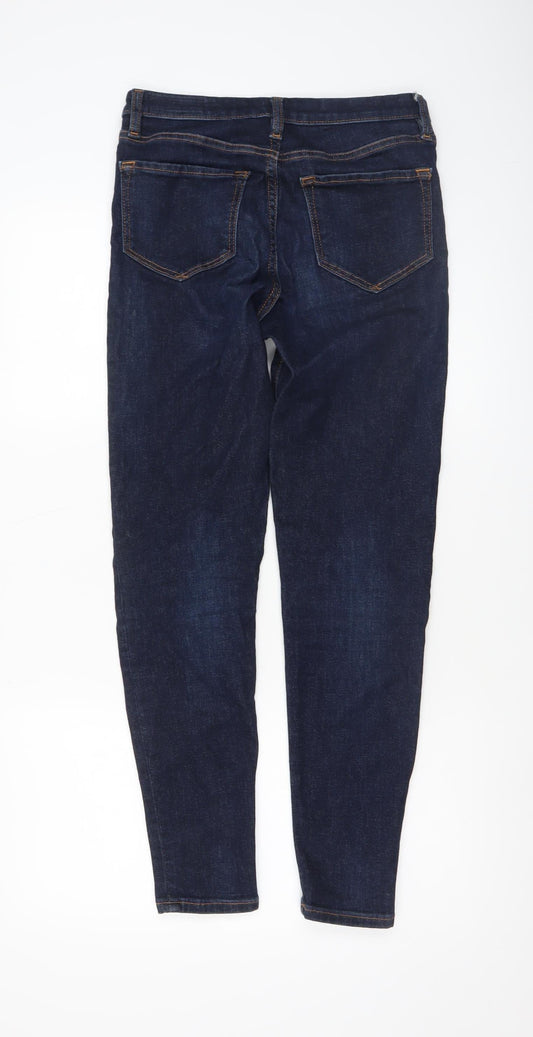 AllSaints Women’s Blue Grace Skinny Jeans W27 Mid Rise Denim