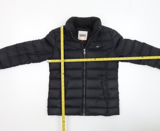 Tommy Jeans Women's Black Puffer Jacket S Regular Fit Winter Coat