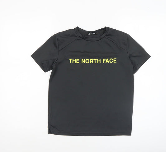 The North Face Boys Black Short Sleeve Active T-Shirt L Lightweight