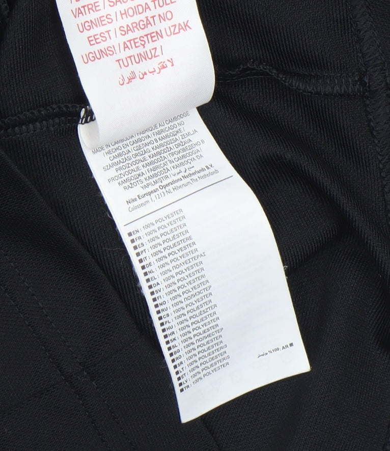 Additional view of Nike boys’ black dri-fit track jacket 10-12 years full zip activewear