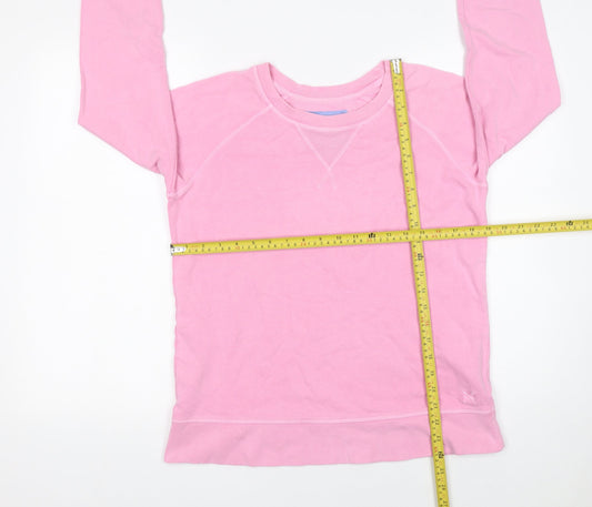 Crew Clothing Company Women Pink Cotton Pullover Sweatshirt Size 10