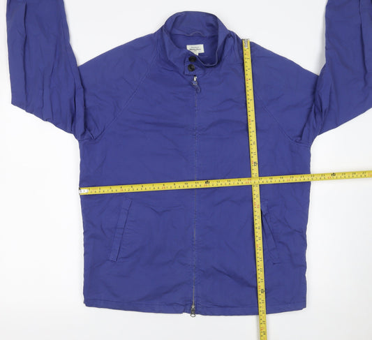 Hartford Men's Blue Cotton Basic Jacket Size 50 Regular Fit