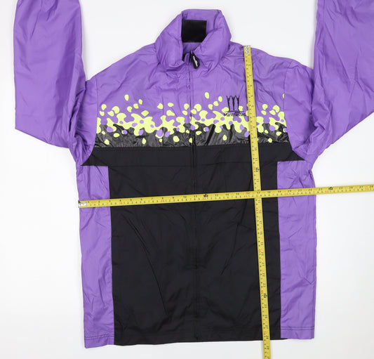 George ASDA Men's Purple & Black Windbreaker Jacket Size S Manchester 2002