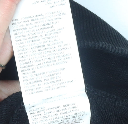 Additional view of Puma women’s black full zip hoodie sweatshirt, size L, logo design