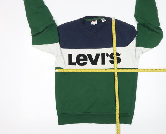 Levi's Men's Multicolour Logo Crew Neck Sweatshirt Size S