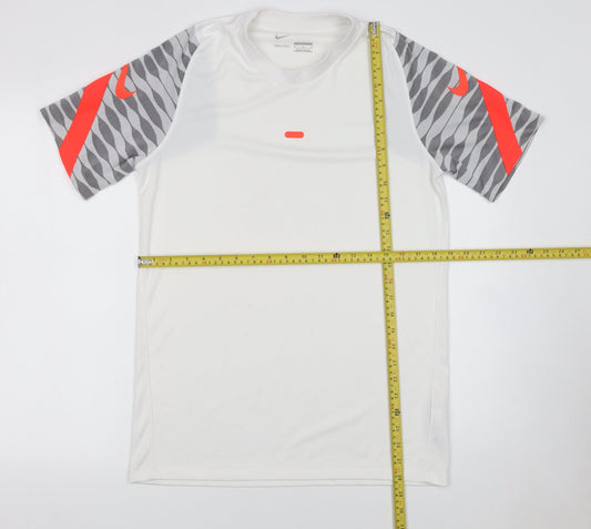 Nike Men's White Slim Fit Dri-Fit Sports T-Shirt M