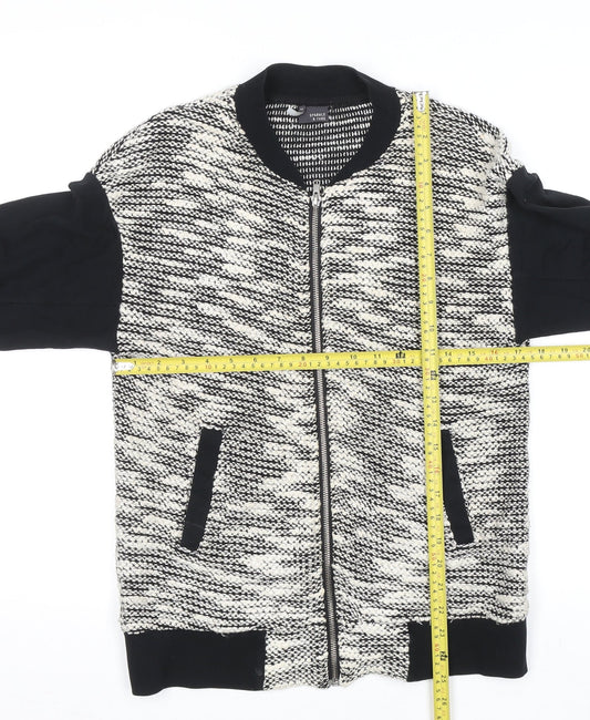 Sparkle & Fade Womens Black Knit Full Zip Jumper XS