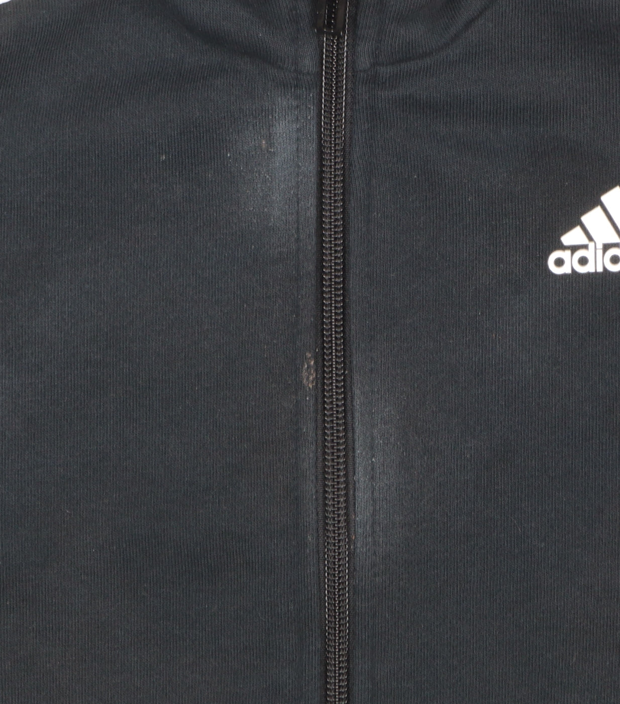 Adidas Boys Black Full Zip Sweatshirt 9-10 Years Sports Jacket Top
