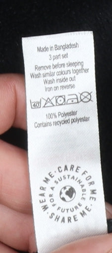 George Boys Black Green Minecraft Fleece Hooded Robe 9-10 Years