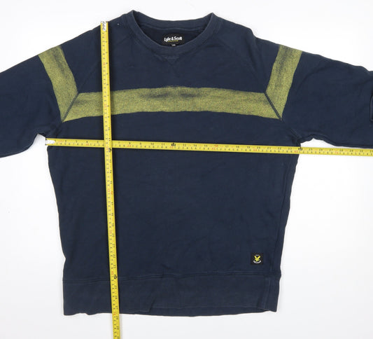 Lyle & Scott Men’s Blue 2XL Pullover Sweatshirt Crew Neck Cotton