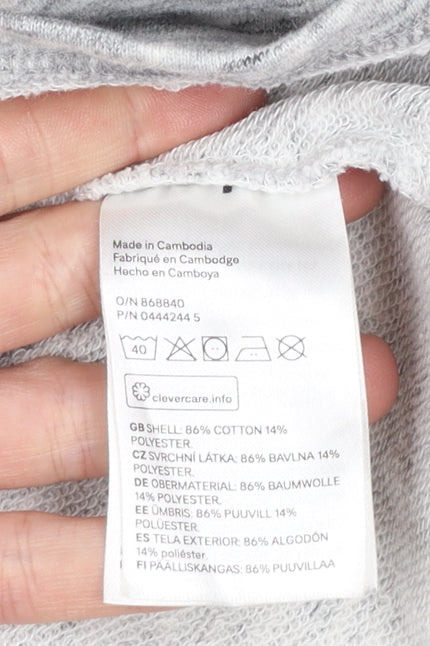H&M Mama Grey Maternity Tunic Sweatshirt Women’s Size 12 Cotton Blend