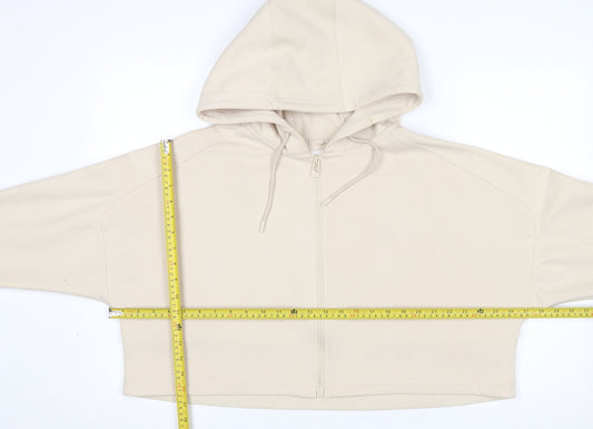 Kappa x Primark Women Beige Full Zip Hoodie L Cotton Blend