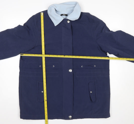 Marks and Spencer Men's Blue Parka Jacket Size 16 Plus Polyester